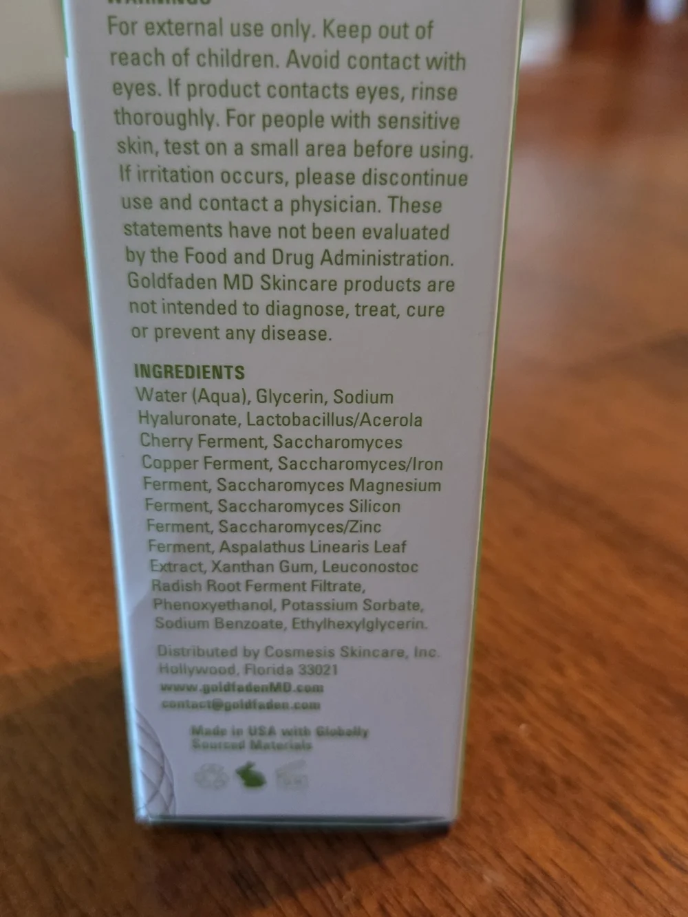 GOLDFADEN MD Radical Difference Advanced Antioxidant Serum — Green